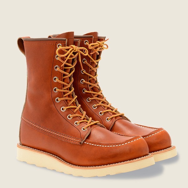 Heritage Støvler Herre - Red Wing Classic Moc – 8-Inch Legacy Læder - Brune - ETXVFR-491